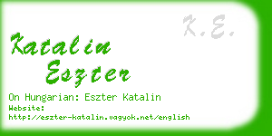 katalin eszter business card